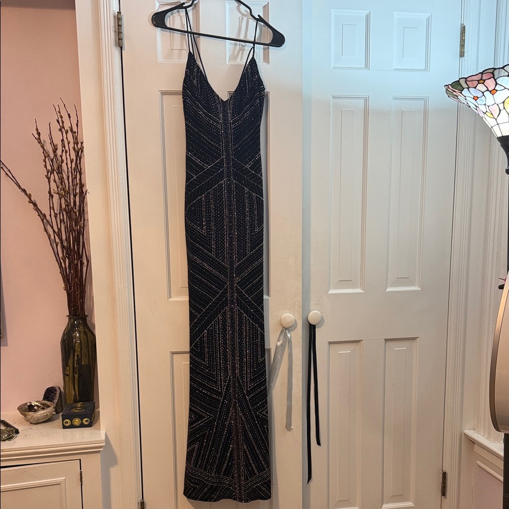 Jump Black and Silver Maxi Dress
